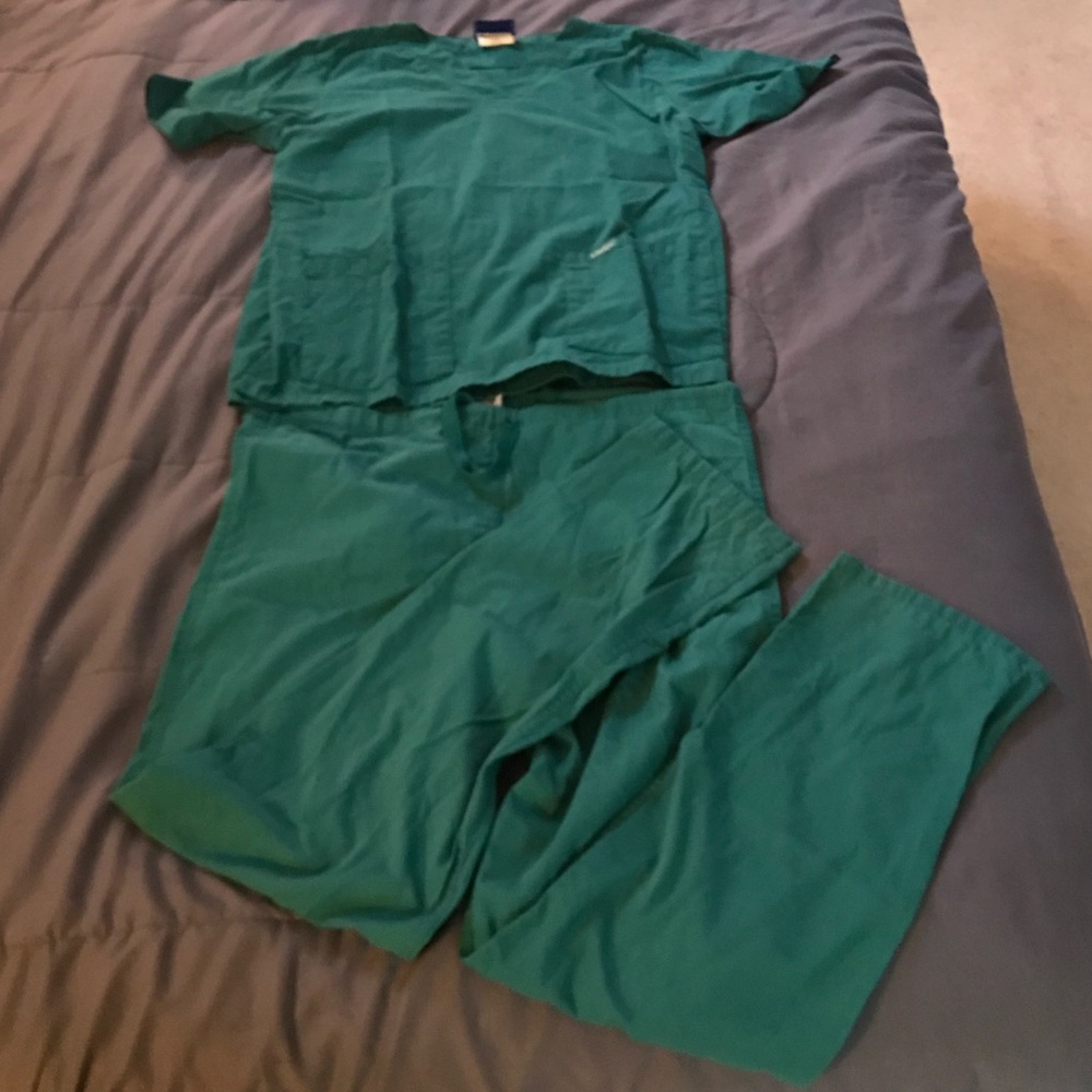 Landau Hunter Green Scrub Set
